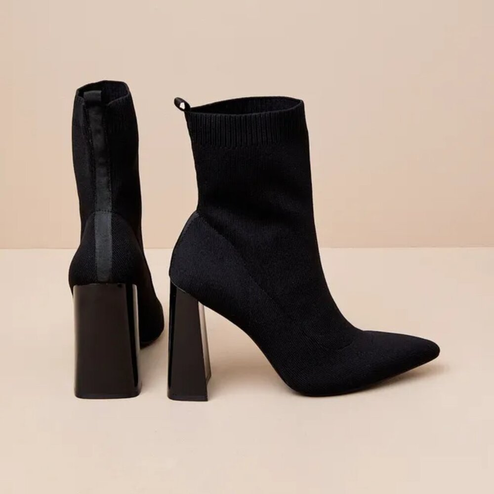 Lulus Ribbed Knit Boots, Size 10